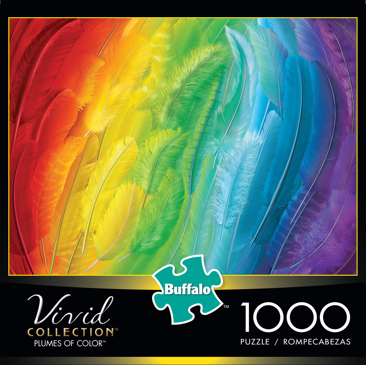 Buffalo Games Vivid Collection Plumes of Color 1000 Piece Puzzle image 0